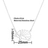 Women's Stainless Steel Origami Hedgehog Necklace With Geometric Openwork Pendant And Electroplated Ochain