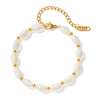 Women's Stainless Steel Oval Shell Beads Beaded Bracelet With Geometric Design And Electroplating Treatment