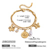 Women's Stainless Steel Pearl Butterfly Dropshaped Necklace With Geometric Pattern And Electroplating Design