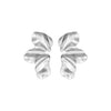 Women's Stainless Steel Pearl Floral Geometric Irregular Earrings With Electroplated Finish Stylish Versatile Western Style Jewelry