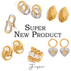Women's Stainless Steel Pearl Ring And Earrings With Love Water Drops Bell Pattern Electroplating Light Luxury Jewelry