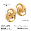 Women's Stainless Steel Pearl Ring And Earrings With Love Water Drops Bell Pattern Electroplating Light Luxury Jewelry