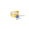 Women's Stainless Steel Pearl Zircon Geometric Exaggerated Open Flower Ring Electroplated