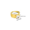 Women's Stainless Steel Pearl Zircon Geometric Exaggerated Open Flower Ring Electroplated