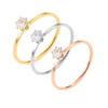 Women's Stainless Steel Plain Band Ring With Electroplated Finish Minimalist Light Luxury Fine Jewelry