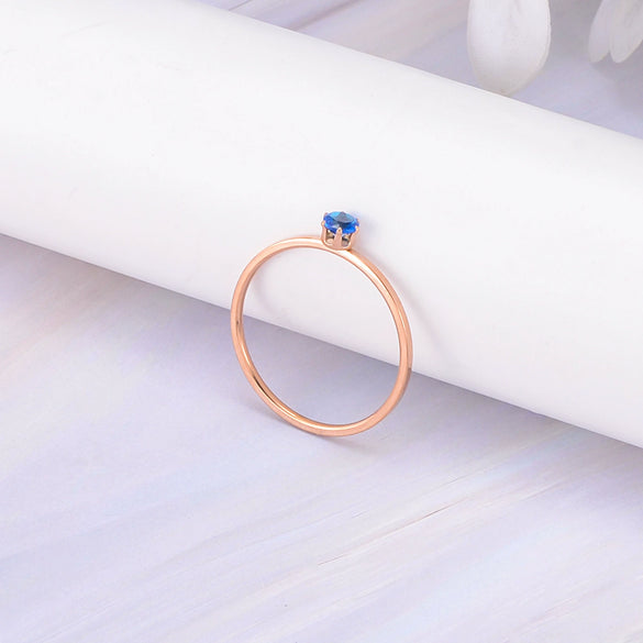Women's Stainless Steel Plain Band Ring With Electroplated Finish Minimalist Light Luxury Fine Jewelry