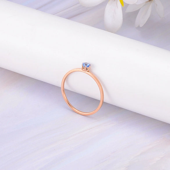 Women's Stainless Steel Plain Band Ring With Electroplated Finish Minimalist Light Luxury Fine Jewelry