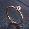 Women's Stainless Steel Plain Band Ring With Electroplated Finish Minimalist Light Luxury Fine Jewelry