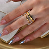 Women's Stainless Steel Plain Ring Electroplated Fashion Jewelry
