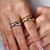 Women's Stainless Steel Plain Ring Electroplated Fashion Jewelry