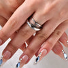 Women's Stainless Steel Plain Ring Electroplated Fashion Jewelry