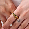 Women's Stainless Steel Plain Ring Electroplated Fashion Jewelry
