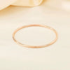 Women's Stainless Steel Polished Round Wire Minimalist Geometric Electroplated Bracelet