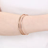 Women's Stainless Steel Polished Round Wire Minimalist Geometric Electroplated Bracelet
