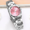 Women's Stainless Steel Quartz Waterproof Round Watch With Leisure Style