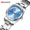 Women's Stainless Steel Quartz Waterproof Round Watch With Leisure Style