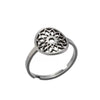 Women's Stainless Steel Retro Mandala Floral Geometric Open Ring With Electroplated Finish