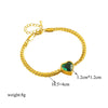 Women's Stainless Steel Retro Simple Love Cross Twist Braid Chain Bracelet With Diamond Electroplating
