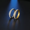 Women's Stainless Steel Ring With Diamond Electroplated Ins Style Jewelry Wholesale