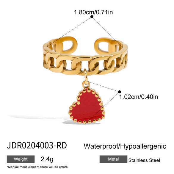 Women's Stainless Steel Ring With Geometric Pattern And Electroplating Design