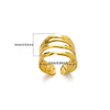 Women's Stainless Steel Ring With 18K Gold Electroplating Turquoise Inlaid Devil's Eye Flower Heart Geometric Design