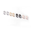 Women's Stainless Steel Rose Flower Stud Earrings With Electroplated Finish And Simple Floral Design