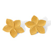 Women's Stainless Steel Rotating Blade Earrings With Geometric And Flower Patterns Electroplated