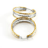 Women's Stainless Steel Round Geometric Twocolor Buckle Electroplated Earrings