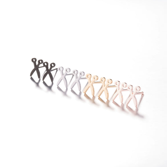 Women's Stainless Steel Scissors Drop Earrings With Geometric Cartoon Design And Electroplated Finish Fun Statement Jewelry
