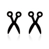 Women's Stainless Steel Scissors Drop Earrings With Geometric Cartoon Design And Electroplated Finish Fun Statement Jewelry