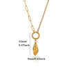 Women's Stainless Steel Seashell Pendant Necklace With Gold Plated Finish And Stylish Chain Design