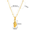 Women's Stainless Steel Seashell Pendant Necklace With Gold Plated Finish And Stylish Chain Design
