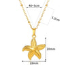 Women's Stainless Steel Seashell Pendant Necklace With Gold Plated Finish And Stylish Chain Design