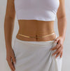 Women's Stainless Steel Snake Chain Waist And Body Chain Jewelry Set Simple Fashion Multi Circle Layered Design Gift