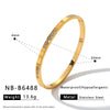 Women's Stainless Steel Snake Shaped Bracelet With 18K Gold Vacuum Plating And Rhinestone Inlay Fashion Jewelry