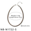 Women's Stainless Steel Snake Shaped Chain Necklace With Geometric Design And 18K Vacuum Plated Finish