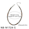 Women's Stainless Steel Snake Shaped Chain Necklace With Geometric Design And 18K Vacuum Plated Finish