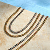 Women's Stainless Steel Snake Shaped Chain Necklace With Geometric Design And 18K Vacuum Plated Finish