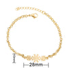 Women's Stainless Steel Snowflake Bracelet With Geometric Design And Electroplated Finish Simple Fashion Jewelry Gift