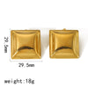 Women's Stainless Steel Square Electroplated Geometric Earrings