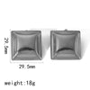 Women's Stainless Steel Square Electroplated Geometric Earrings