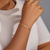 Women's Stainless Steel Stacking Bracelet With Geometric Cuban Chain Design Electroplated Fashion Jewelry Accessory