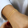 Women's Stainless Steel Stacking Bracelet With Geometric Cuban Chain Design Electroplated Fashion Jewelry Accessory