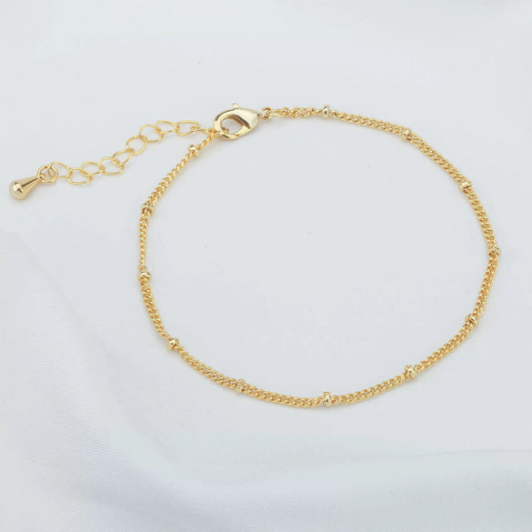 Women's Stainless Steel Stacking Bracelet With Geometric Cuban Chain Design Electroplated Fashion Jewelry Accessory