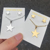 Women's Stainless Steel Star Pendant Earrings And Necklace Set With Celestial Sun Moon And Cloud Design Electroplated Jewelry