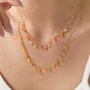 Women's Stainless Steel Star Pendant Necklace With Gypsophila Chain Pvd Vacuum Real Gold Plated Layered Ins Style Jewelry