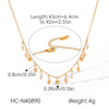 Women's Stainless Steel Star Pendant Necklace With Gypsophila Chain Pvd Vacuum Real Gold Plated Layered Ins Style Jewelry