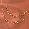 Women's Stainless Steel Star Pendant Necklace With Gypsophila Chain Pvd Vacuum Real Gold Plated Layered Ins Style Jewelry