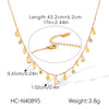 Women's Stainless Steel Star Pendant Necklace With Gypsophila Chain Pvd Vacuum Real Gold Plated Layered Ins Style Jewelry