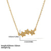 Women's Stainless Steel Star Pendant Necklace With Pvd Furnace Vacuum Real Gold Plating And Minimalist Style